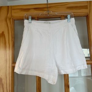 Abercrombie White Linen Shorts
